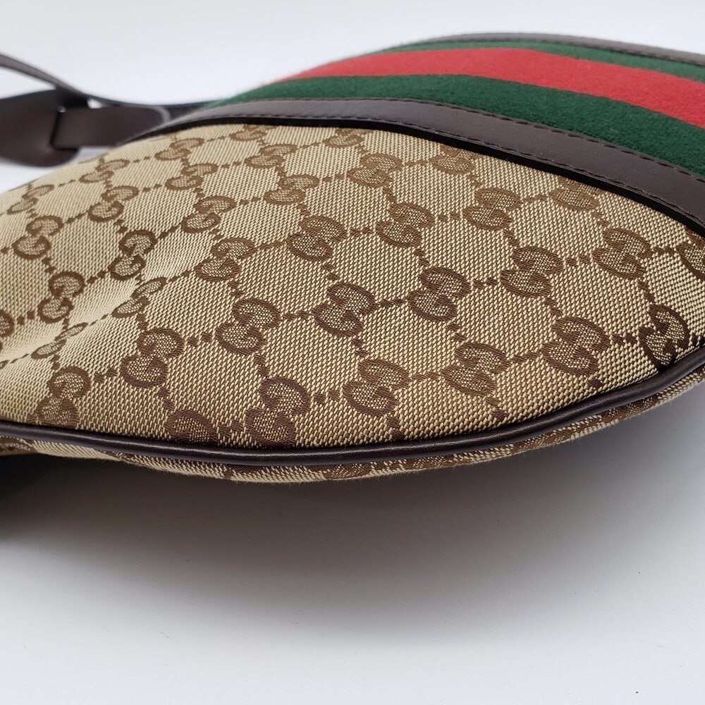 Authentic Gucci Ophidia GG Supreme Crossbody/Web Stripe Canvas Shoulder Bag - Picture 13 of 16